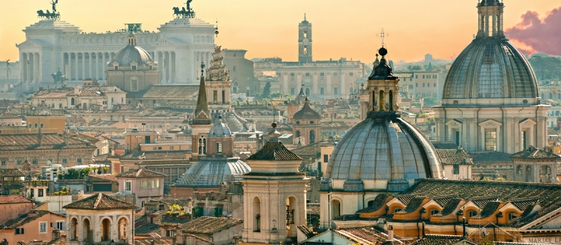 When In Rome View of Rome from Castel Sant'Angelo, Italy.