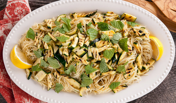 Pasta with Zucchini, Lemon and Mint