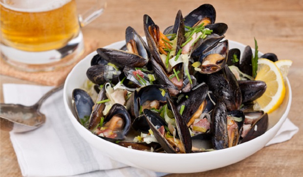 Bacon and Mussels
