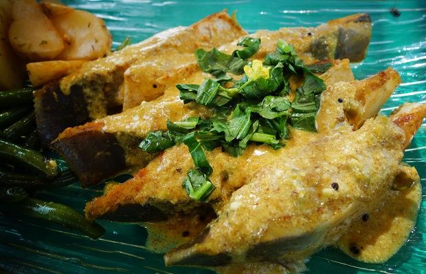 Fried Mustard Pomfret