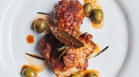 Chicken, anchovies and olives