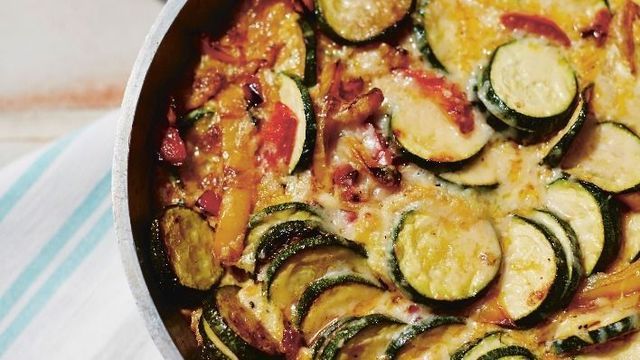 Courgette frittata with tomato salsa