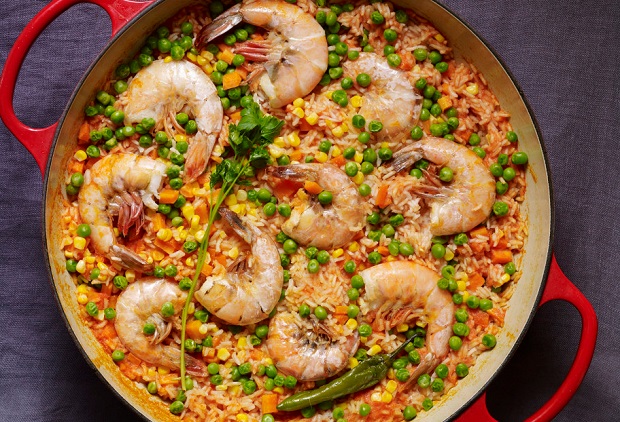 Mexican Rice With Prawns