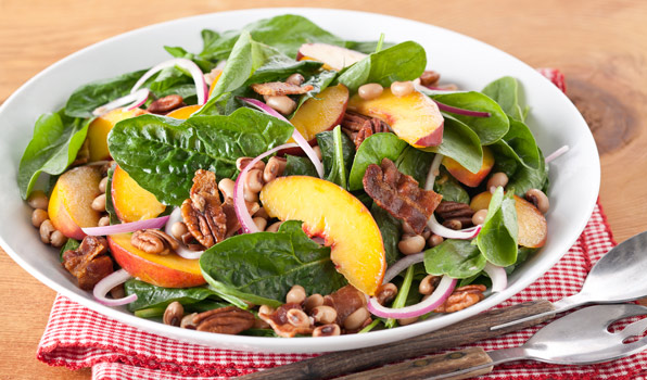 Pea & Peach Salad