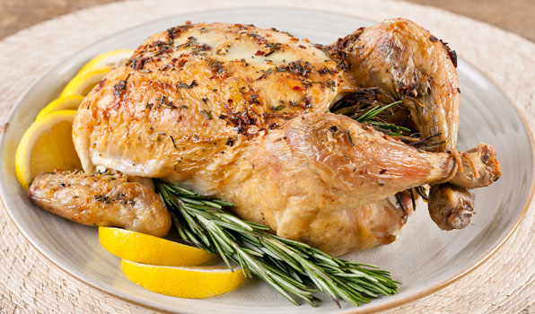 in the kitchen with stefano faita stefano's roast chicken with lemon and rosemary sprigs