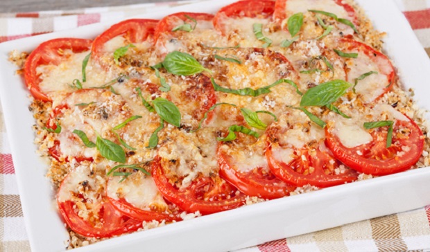 in the kitchen with stefano faita scalloped tomatoes on a white dish