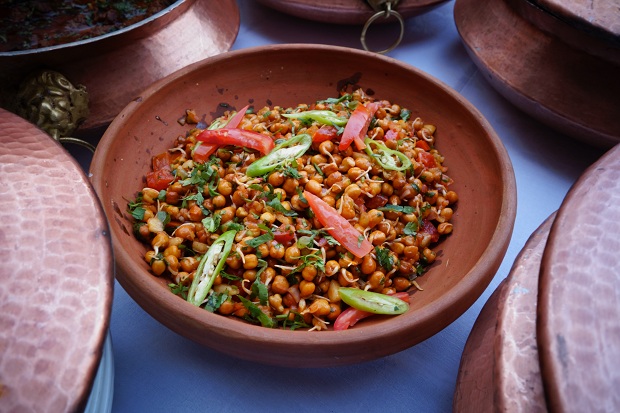 Sprouted Chickpea Salad