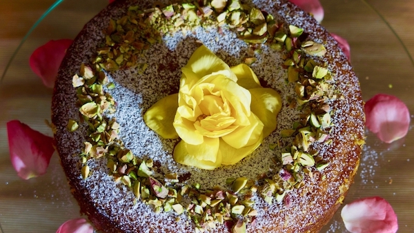 Almond Cardamom Rosewater Cake by Tastes Like Home With Catherine Fulvio