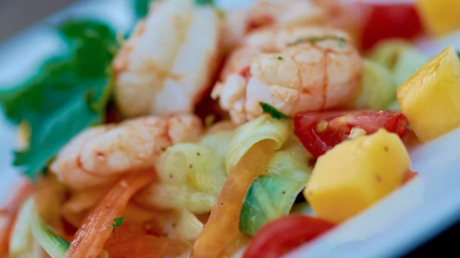 Grilled Prawns With Mango & Papaya by Catherine Fulvio on Tastes Like Home