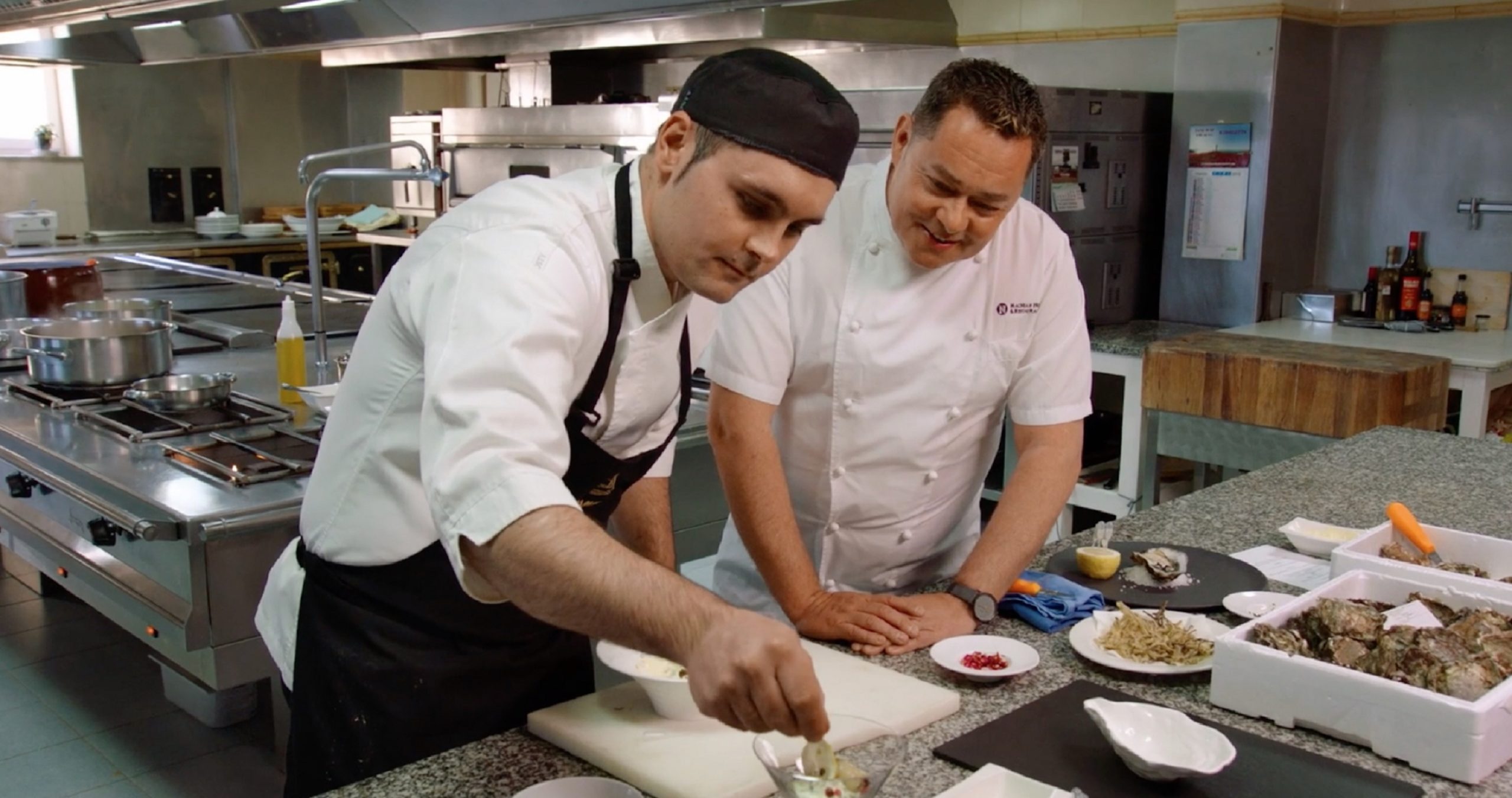 Neven-Maguire-with-oyster-chef-Iván-Fernández-in-Nevens-Spanish-Food-Trails.S02 Ep3