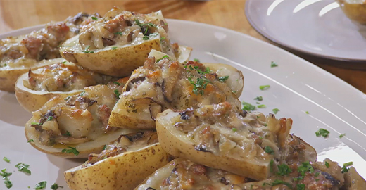 Potatoes Stuffed With Sausage & Mushrooms by Lidia Bastianich on Lidia's Kitchen