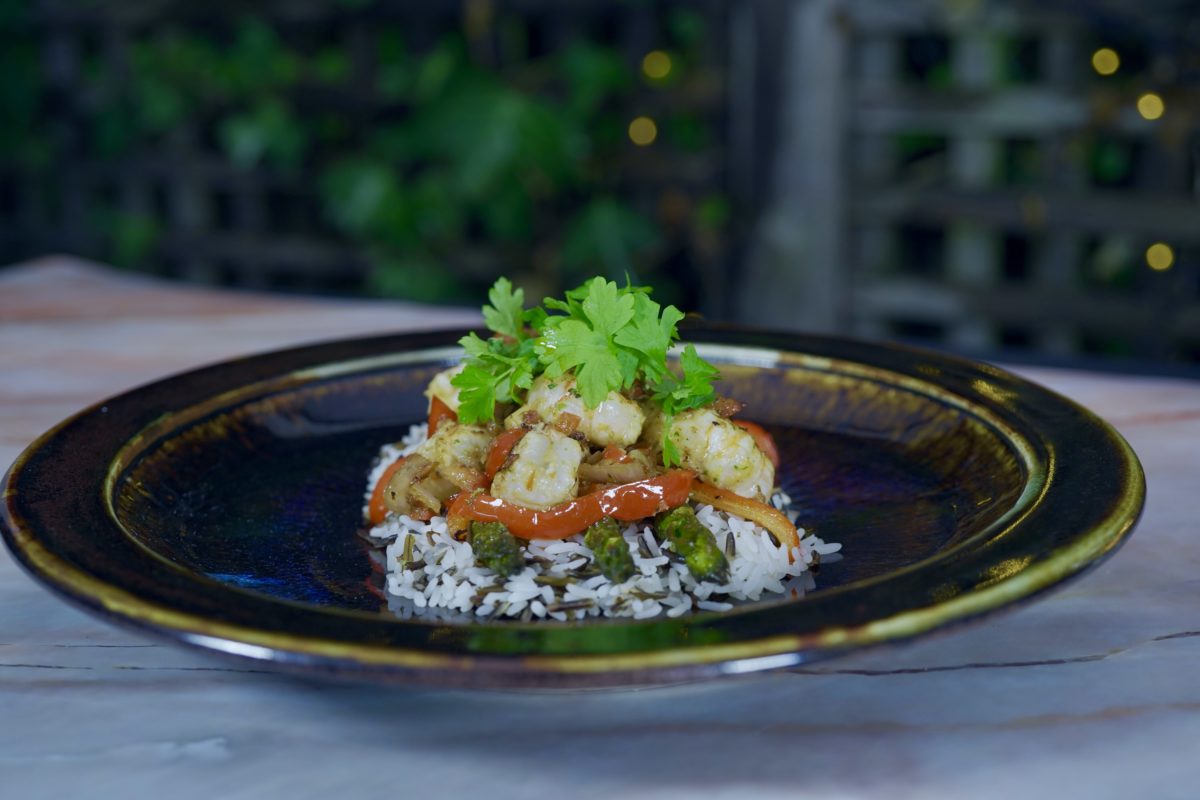 Catherine Fulvio's Grilled Dublin Bay Prawns With Roasted Asparagus