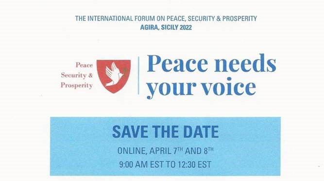 The International Forum on Peace, Security, and Prosperity | Agira, Sicily 2022