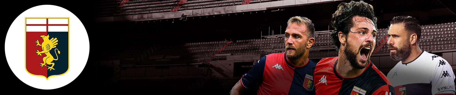 2021-22 Serie A: Genoa Banner x Domenico Criscito, Mattia Destro, Salvatore Sirigu 2021-22 Serie A: Genoa Banner x Domenico Criscito, Mattia Destro, Salvatore Sirigu