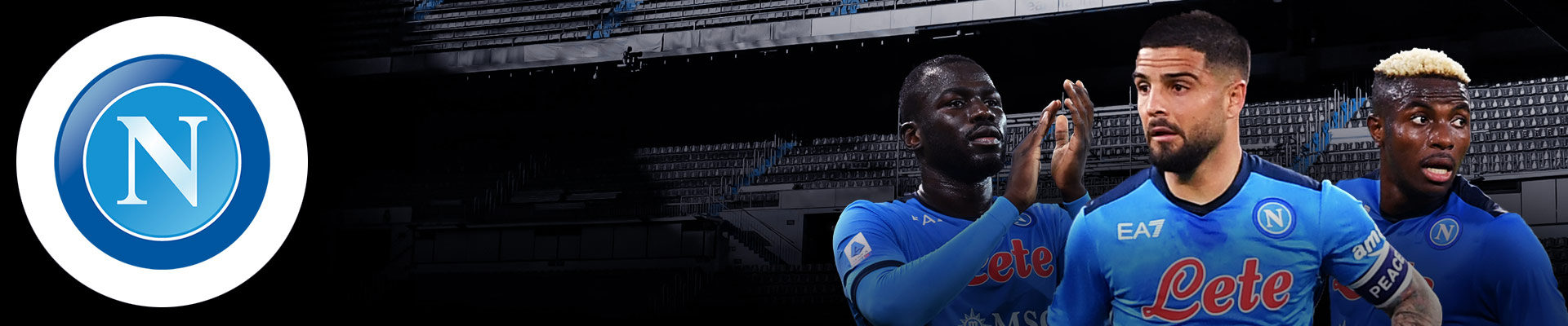 2021-22 Serie A: Napoli Banner x Kalidou Koulibaly, Lorenzo Insigne, Victor Osimhen 2021-22 Serie A: Napoli Banner x Kalidou Koulibaly, Lorenzo Insigne, Victor Osimhen