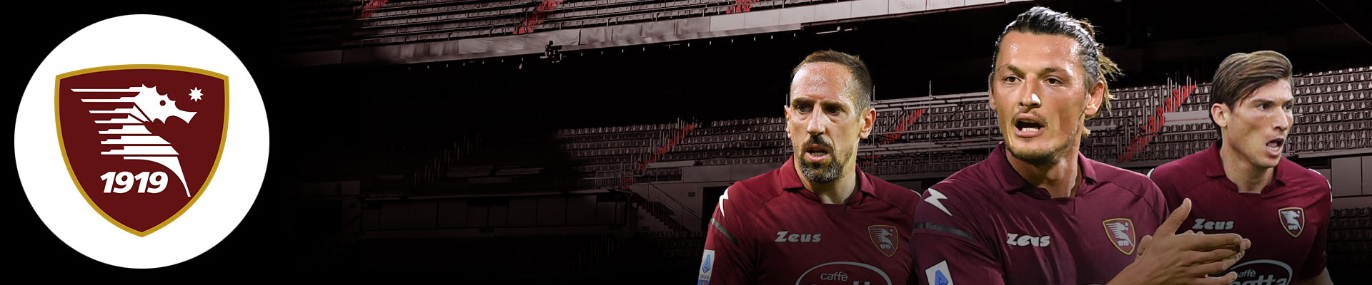 2021-22 Serie A: Salernitana Banner x Franck Ribéry, Milan Djuric, Francesco Di Tacchio 2021-22 Serie A: Salernitana Banner x Franck Ribéry, Milan Djuric, Francesco Di Tacchio