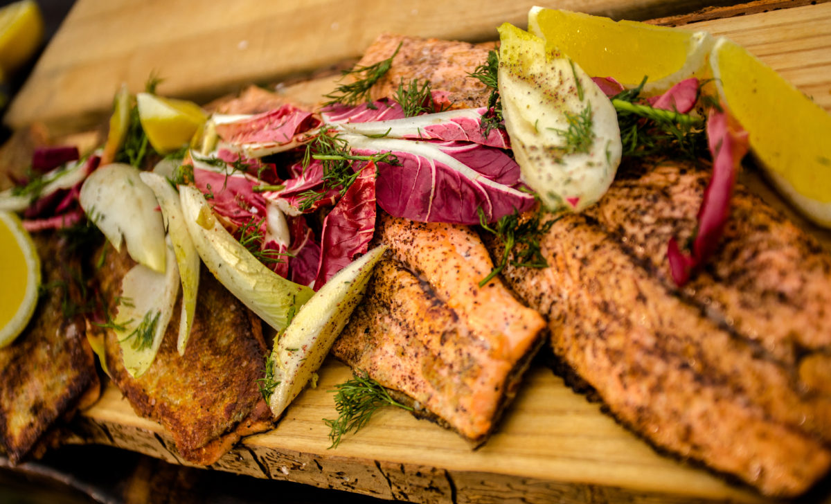 Sumac Trout a la Plancha by Rob Rossi and Craig Harding on Open Fire