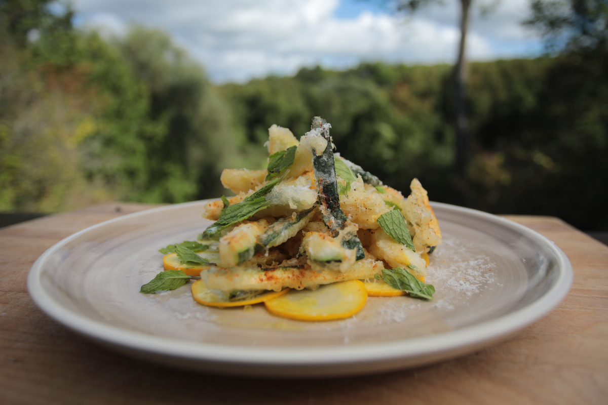 Zucchini Fritti With Hot Honey & Pecorino