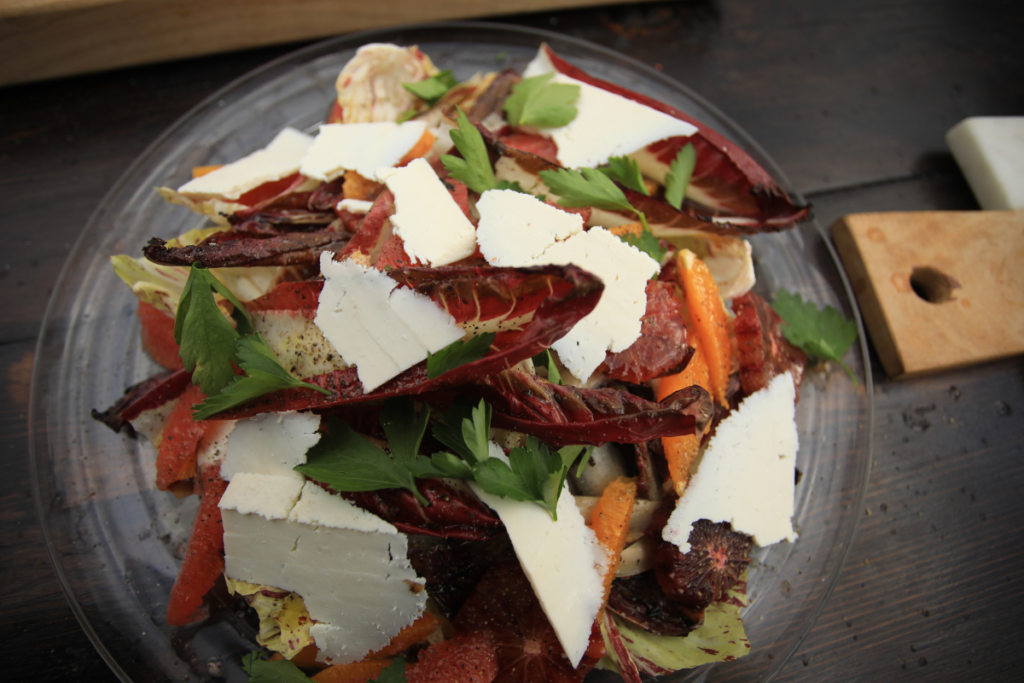 Grilled Radicchio & Citrus Salad With Ricotta Salata