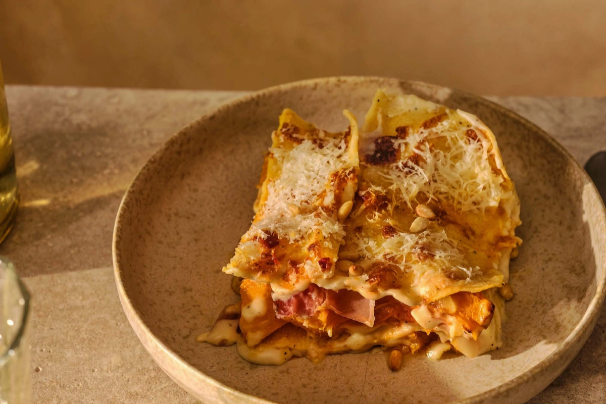 Roasted Pumpkin Lasagne with Béchamel