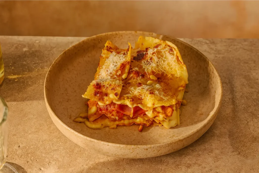 Roasted Pumpkin Lasagne with Speck & Béchamel