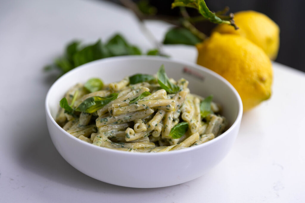 Pasta with Lemon, Basil and Ricotta
